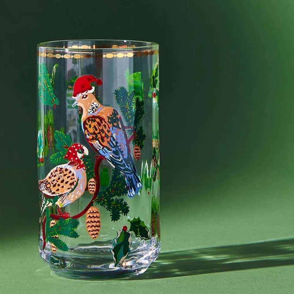 Nathalie Lete Birds Holiday Juice/water glass